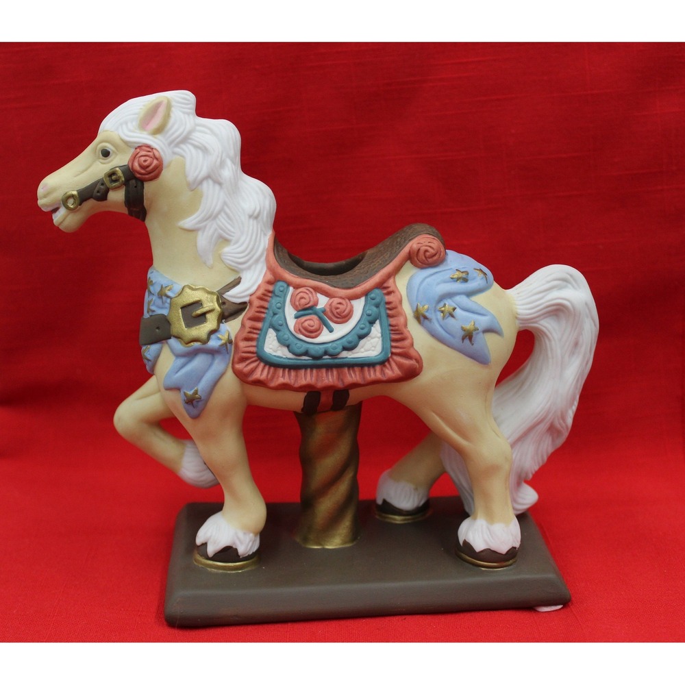 PartyLite Carousel Horse Cream Palomino P0376 Tea Light Candle Holder